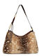 Knitted Fur Women's Hobo Bag Brown