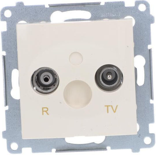 Kontakt-simon Antenna Socket Simon54 Rtv 1db End Cream Dak.01/41