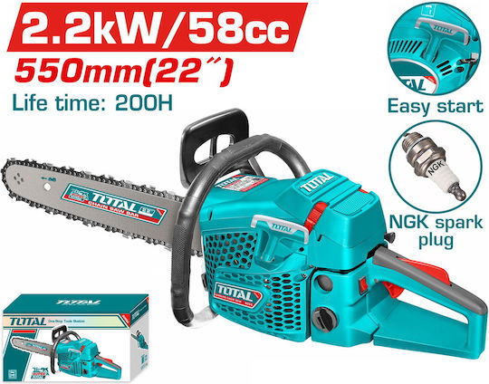 Total Gasoline Chainsaw 3hp with 55cm Blade