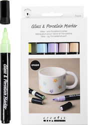 Markere Sticlă-Porțelan Culori Pastel 6 Bucăți Markere Sticlă-Porțelan Culori Pastel 6 Bucăți