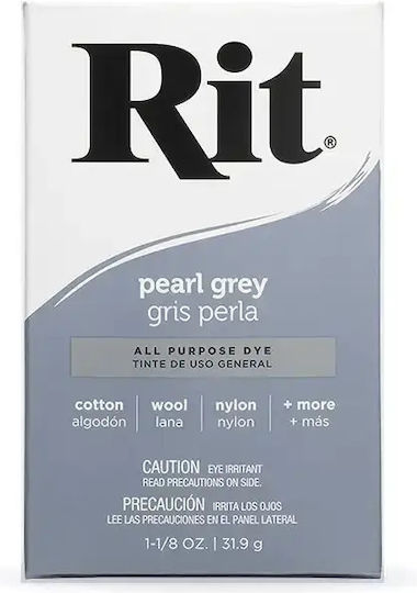 Rit Dye Прах За Многоцелево Боядисване На Плат – Перлено Сив 31,9г