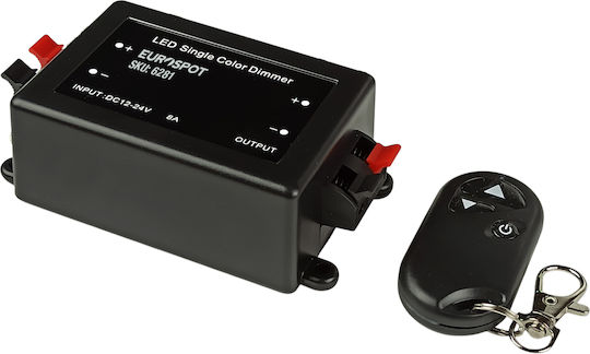 Eurospot Kit Controler LED+ Telecomandă Cu Breloc RF 2.4GHz 3 Butoane Bandă LED Monocromatică DC 5-24V EU6281