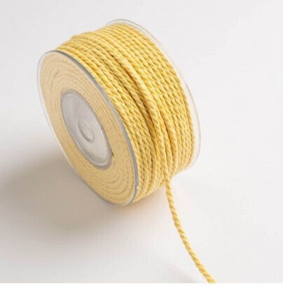 Șiret Rotund Mat Tricolor 4mm Galben