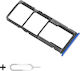 Sim Tray Holder Xiaomi Redmi 9A Dual Sim MicroSD Kartenhalter + Sim Schlüssel Inklusive Blau