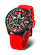 Vostok Europe Herrenuhr Chronograph Batterie mit Roter Gummiarmband