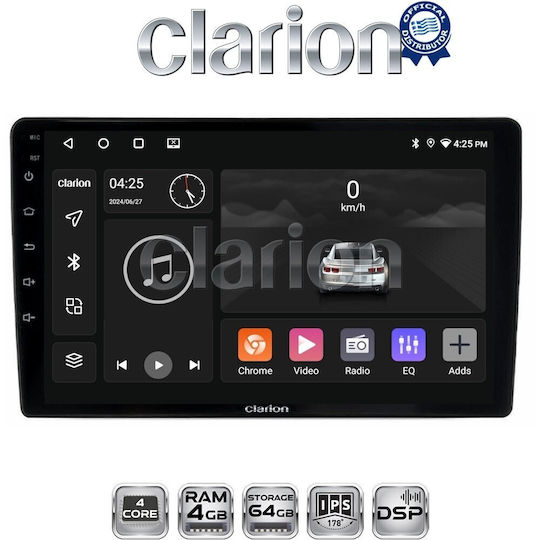 Clarion Автомобилна Аудио Система За Fiat Panda 2003 2012 Bluetooth USB Вграден Wi-Fi GPS Apple CarPlay Android Auto