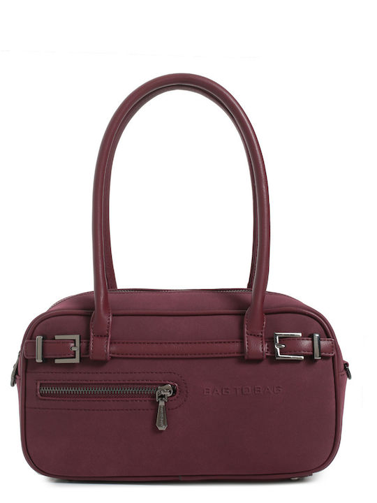 Bag to Bag Women's Barrel Bag Suede Burgundy