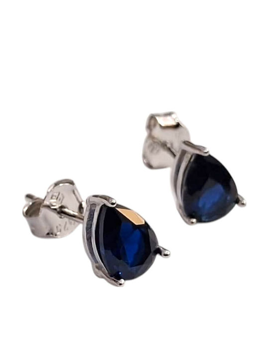 Prince Silvero Ohrringe aus Silber mit blauen S...