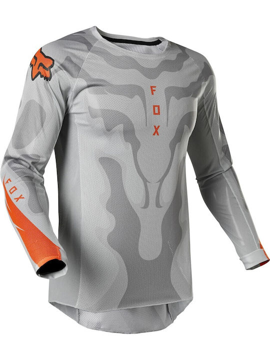 Fox Airline Exo Tricou Pentru Bărbați Motocross Mânecă Lungă Gri