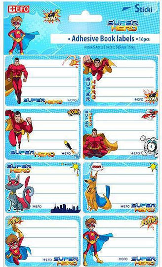 +Efo Sticki Hero Етикети за Тетрадки 16 Бройки