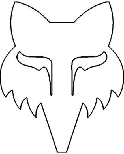 Fox Head 2.5" Die Cut Vinyl White