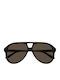 Gucci Men's Sunglasses with Black Horn-Rimmed Frame