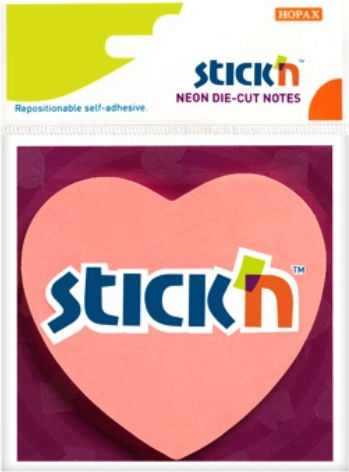Stick'N Heart Design Memo Pads 76x76 50 Sheets