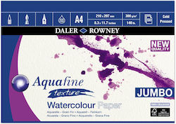 Μπλοκ Daler Rowney Aquafine Cold Pressed Not Jumbo Pad 300g/m2 21x29.7cm 50φ C111372