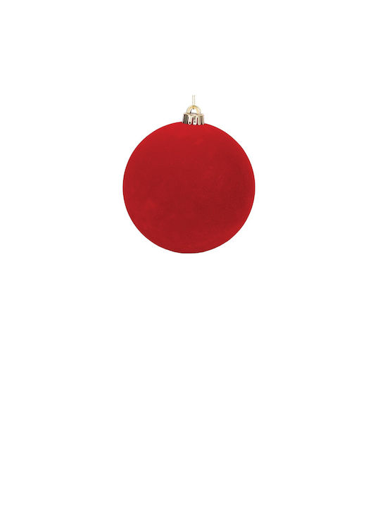 Weihnachtsbaumschmuck Ball Samt Rot 8cm L26291-t