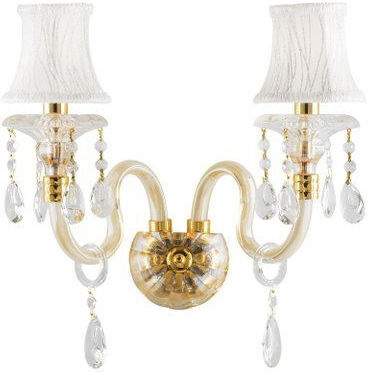 Fan Europe Monet 2 Wall Lamp with E14 Bulb Base Gold