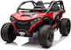 SP Racing Beast ATV Buggy Две места с дистанционно управление Лицензиран 24 волта Червен за 2+ Години