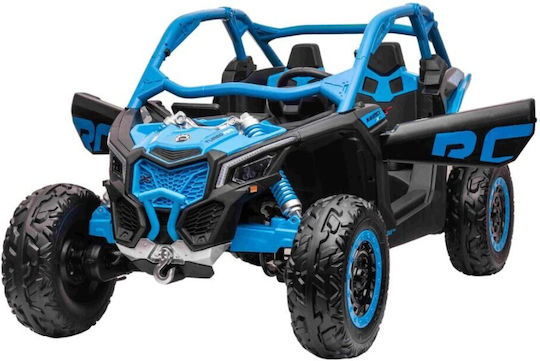 Can-Am Maverick X3 Kinderfahrzeug Doppelsitzer mit Fernbedienung Lizensiert 24 Volt Blau für 3+ Jahre CA001-blau