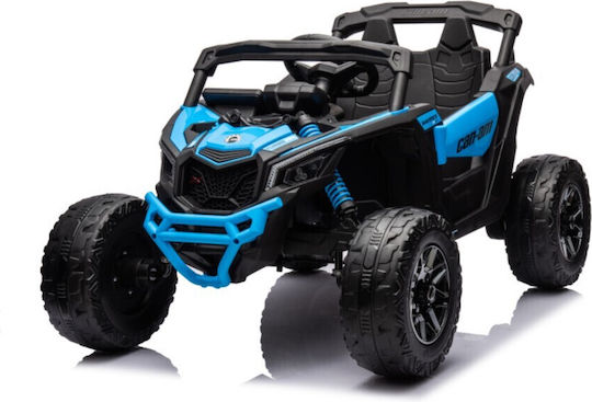 Can-Am Maverick 4x4 Buggy Две места с дистанционно управление Лицензиран 24 волта Син за 2+ Години