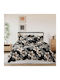 SpitiBazaar Module Cearceafuri De Pat King Size Cu Hugger Din Cauciuc 220x240+30cm Negru 5 Bucăți