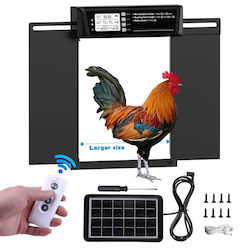 Automatic Chicken Coop Door with Solar Panel 38x28cm