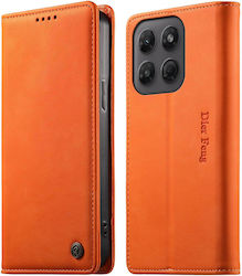 Motorola Edge 70 Fusion 5g Калъф Dierfeng Кожен Портмоне Оранжев