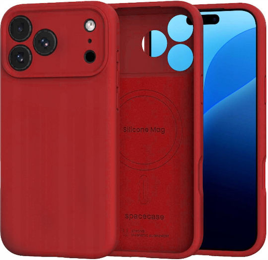 iPhone 18 Pro Max 17 Pro Max Spacecase Silicone Mag Case Silicone Magsafe Crimson Red Mobile Phone Case