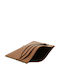 Leather Men's Card Wallet Brown