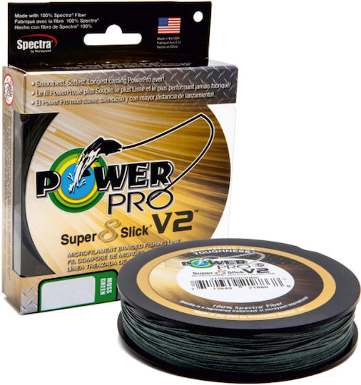 PowerPro Super 8 Slick V2 Плетено Влакно За Риболов 275м / 0.15мм / 10кг