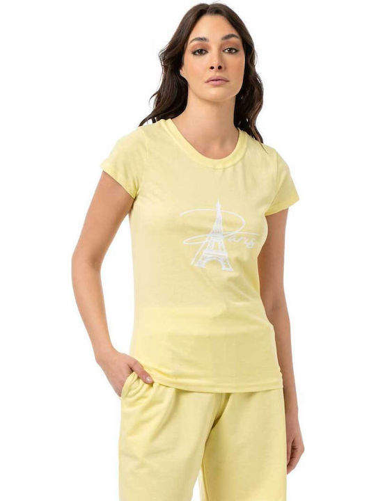 Bodymove Damen Bluse Baumwolle Zitronengelb