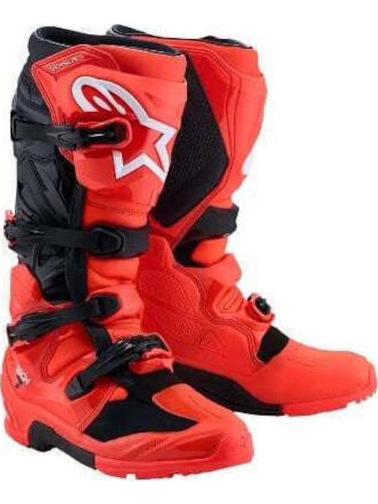 Alpinestars Tech 7 Enduro Cizme Pentru Bărbați Red Fluo