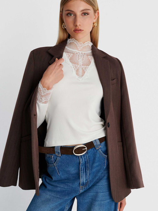 ALE - The Non Usual Casual Damen Bluse Langärme...