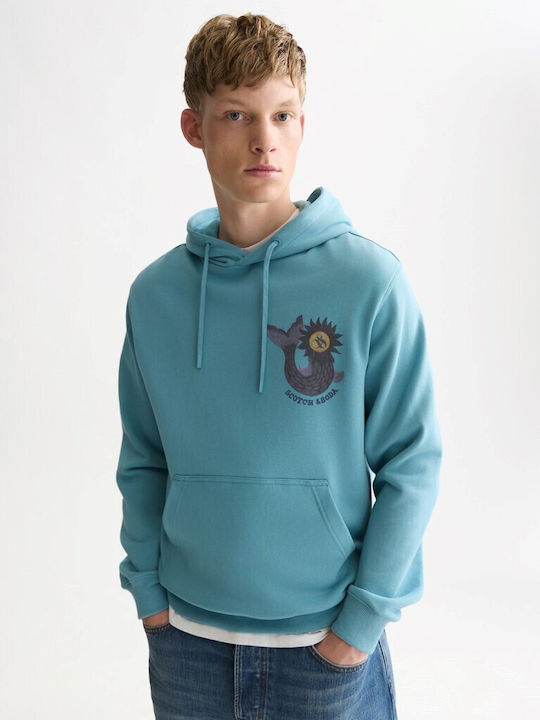 Sweatshirt With Hood Light Blue