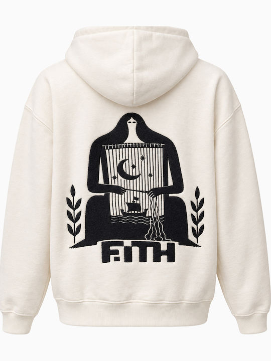 Hooded White Cardigan