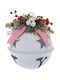 Iliadis Коледна Метална Фигура Bell Бяла Височина 45см