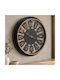 Keskor Wall Clock Plastic Black 30x4cm