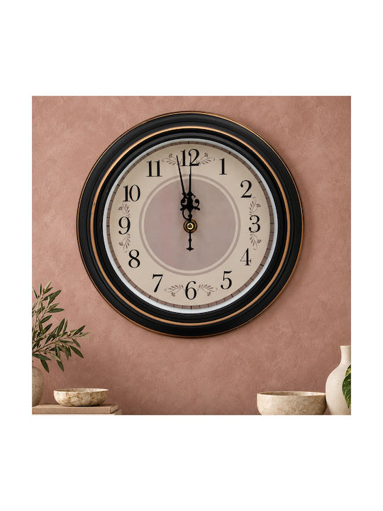 Keskor Keskor Wanduhr Kunststoff Schwarz 22,5x4cm