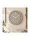 Keskor Keskor Plastic Brown Wall Clock 25x4.5cm