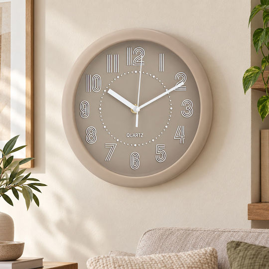 Keskor Keskor Plastic Brown Wall Clock 25x4.5cm
