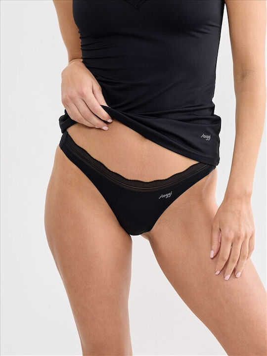 Damen-Slips 2er Pack Schwarze