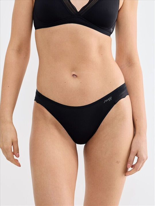 Sloggi Γυναικεία Slip 2Pack Μαύρα
