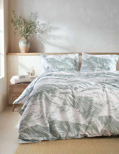 Rythmos Rythmos Bettbezug-Set Topaz Baumwolle 160x250cm Einzel mit Kissenbezug Grün