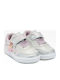 Kids Sneakers with Hoop & Loop Closure Silver