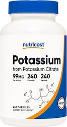 Nutricost Калиев цитрат 99 mg 240 капсули Nutricost Калиев цитрат 99 mg 240 капсули