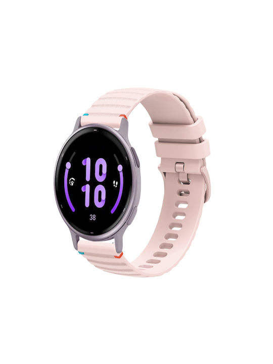 Garmin Vivoactive 5 Silicone Strap Embossed Wave Style 20mm Pink