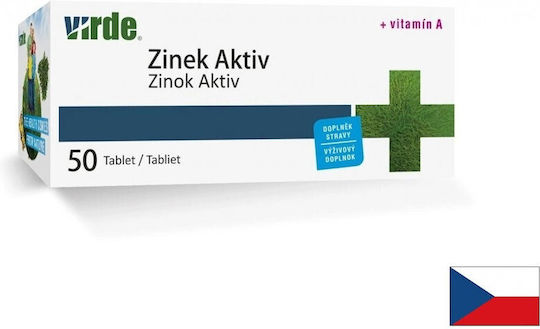 Virde Цинк Витамин A Силен Имунитет 7.5mg Подходящо За Деца 50 Таблетки