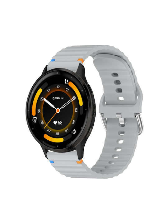 Tragbares Band Garmin Venu 3 Silikon Relief Wave Style 22mm Graues