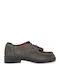 Leder Damen Mokassins in Grau Farbe