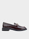 Loafers Dama din Lac în Culoare Burgundy