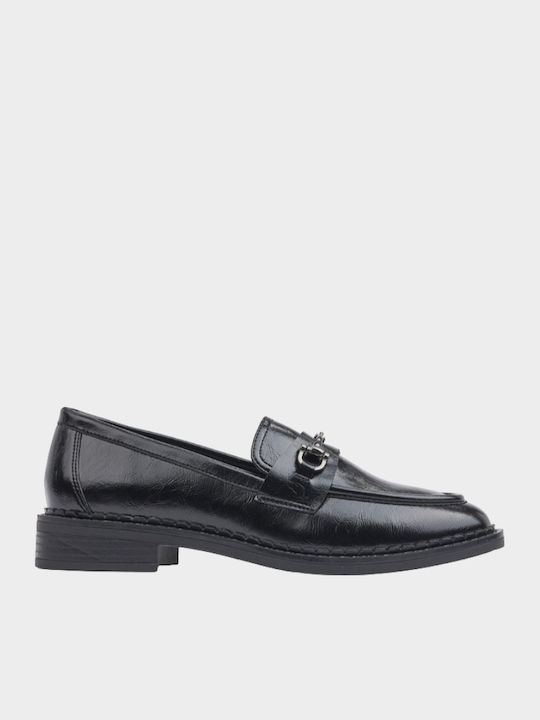 Verde Γυναικεία Loafers σε Μαύρο Χρώμα